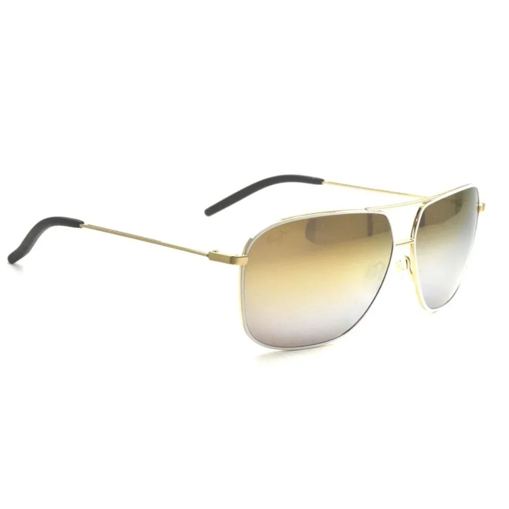 Maui Jim MJ 778-05C Gold & White / Brown with Gold to Silver Mirror  Pol…